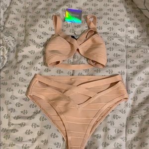 misguided high waisted bandage bikini